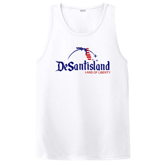 DeSantisLand Land State of Liberty Florida Map Patriotic PosiCharge Competitor Tank