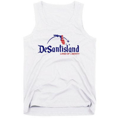 DeSantisLand Land State of Liberty Florida Map Patriotic Tank Top