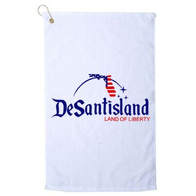 DeSantisLand Land State of Liberty Florida Map Patriotic Golf Towel
