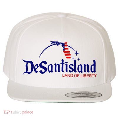 DeSantisLand Land State of Liberty Florida Map Patriotic Wool Snapback Cap