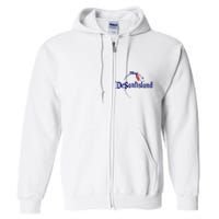 DeSantisLand Land State of Liberty Florida Map Patriotic Full Zip Hoodie