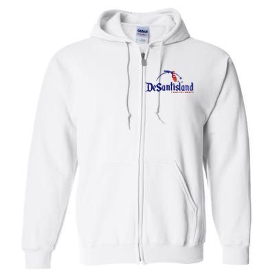 DeSantisLand Land State of Liberty Florida Map Patriotic Full Zip Hoodie