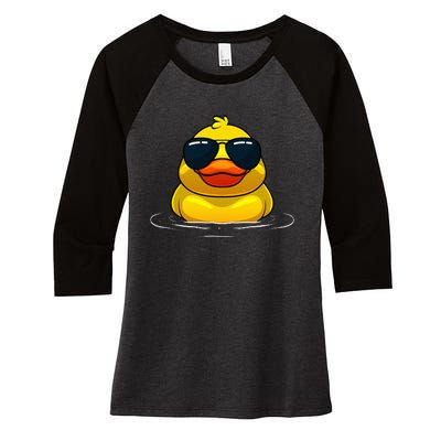 Duck Lovers Sunglasses Cool and Stylish Eyewear for All Ages Women's Tri-Blend 3/4-Sleeve Raglan Shirt