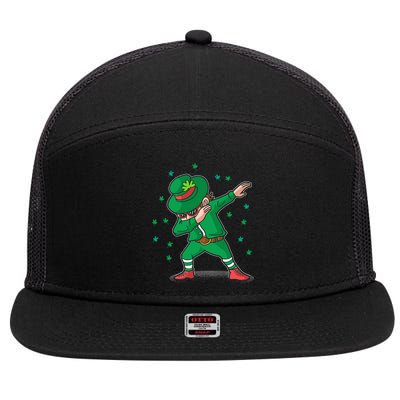 Dabbing Leprechaun St Patricks Day Party 7 Panel Mesh Trucker Snapback Hat