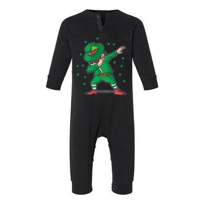 Dabbing Leprechaun St Patricks Day Party Infant Fleece One Piece