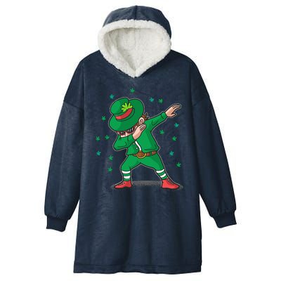 Dabbing Leprechaun St Patricks Day Party Hooded Wearable Blanket