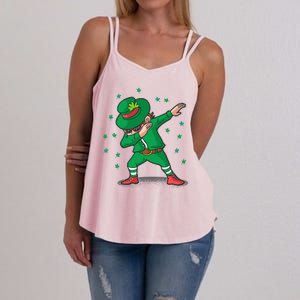 Dabbing Leprechaun St Patricks Day Party Women's Strappy Tank