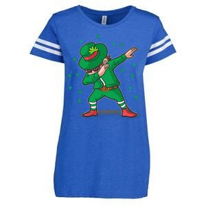 Dabbing Leprechaun St Patricks Day Party Enza Ladies Jersey Football T-Shirt