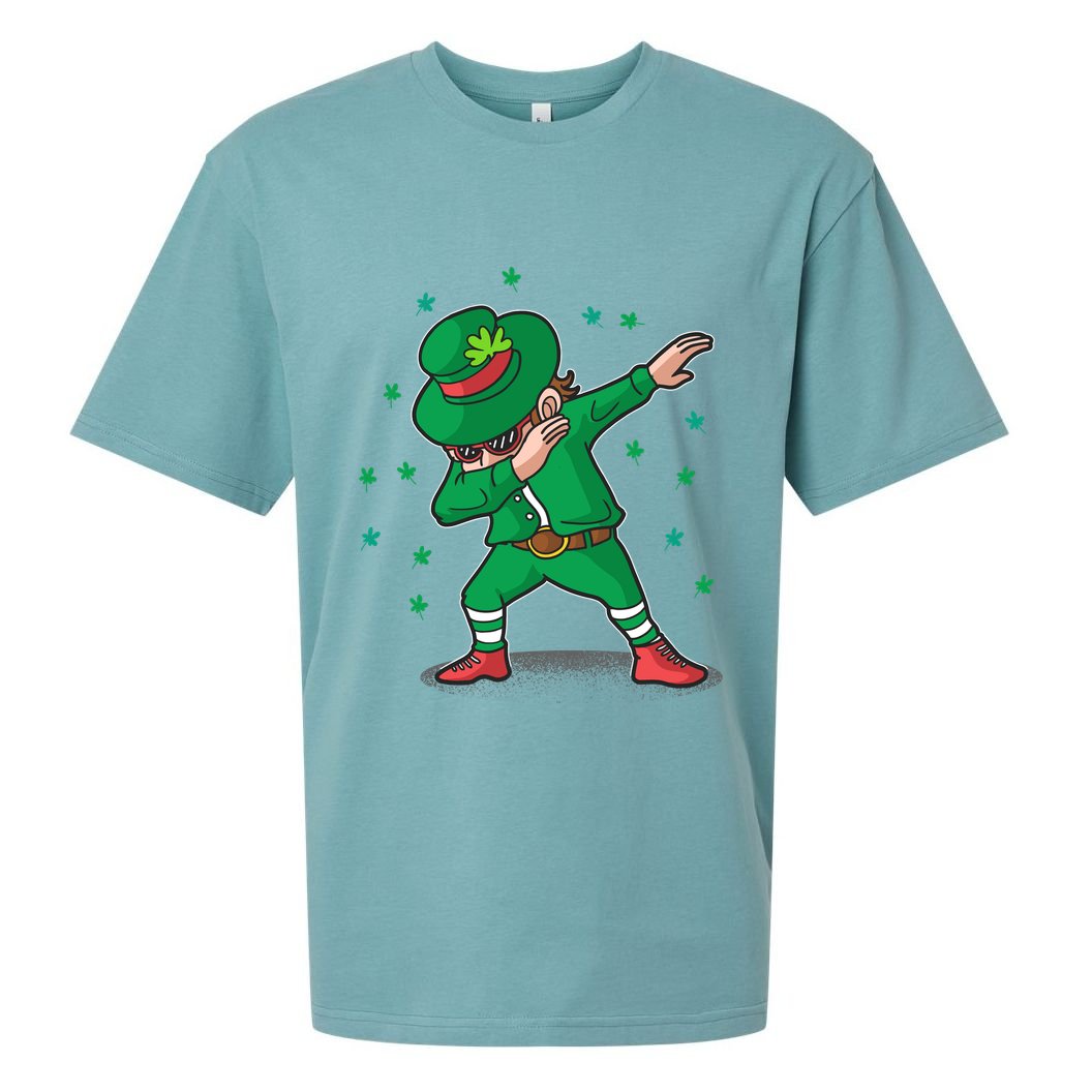 Dabbing Leprechaun St Patricks Day Party Sueded Cloud Jersey T-Shirt