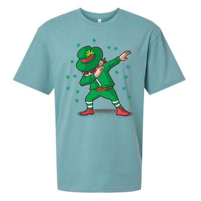 Dabbing Leprechaun St Patricks Day Party Sueded Cloud Jersey T-Shirt