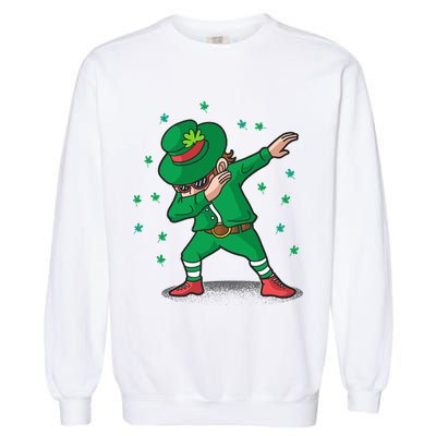 Dabbing Leprechaun St Patricks Day Party Garment-Dyed Sweatshirt