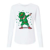 Dabbing Leprechaun St Patricks Day Party Womens Cotton Relaxed Long Sleeve T-Shirt