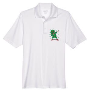 Dabbing Leprechaun St Patricks Day Party Men's Origin Performance Pique Polo