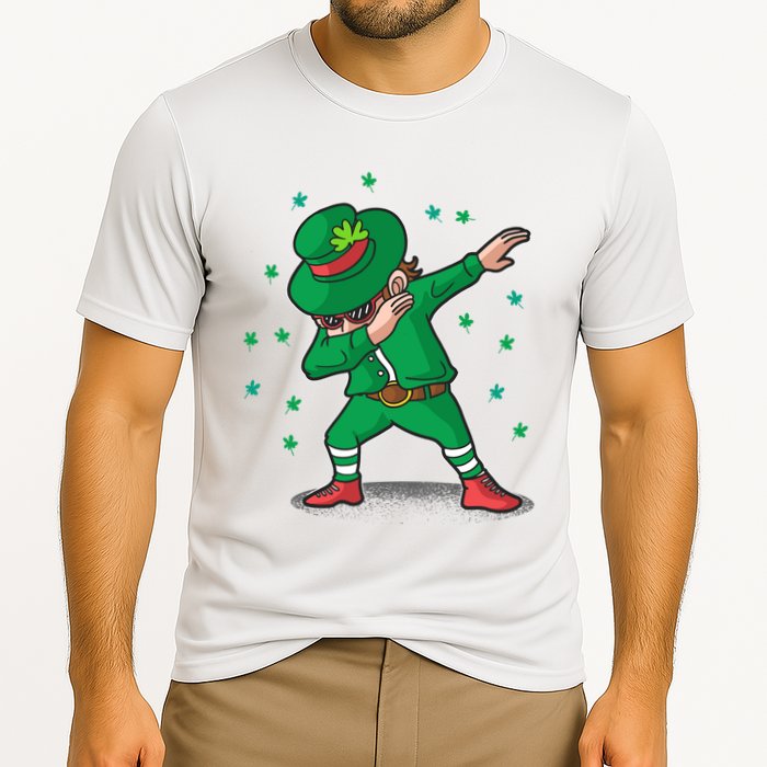Dabbing Leprechaun St Patricks Day Party Performance Shirt