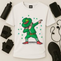 Dabbing Leprechaun St Patricks Day Party Performance Shirt