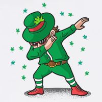 Dabbing Leprechaun St Patricks Day Party Performance Shirt