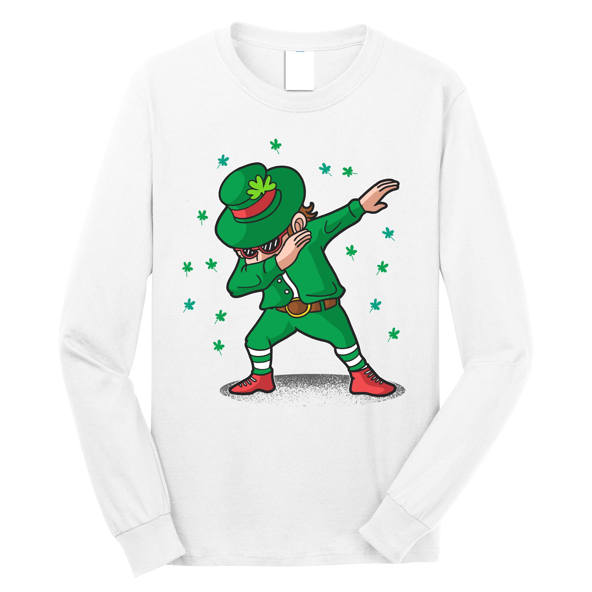 Dabbing Leprechaun St Patricks Day Party Long Sleeve Shirt