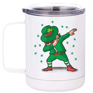 Dabbing Leprechaun St Patricks Day Party 12 oz Stainless Steel Tumbler Cup