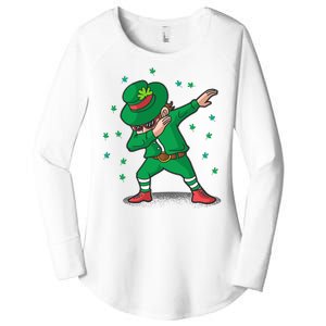 Dabbing Leprechaun St Patricks Day Party Women's Perfect Tri Tunic Long Sleeve Shirt