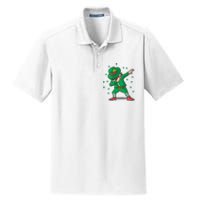 Dabbing Leprechaun St Patricks Day Party Dry Zone Grid Polo