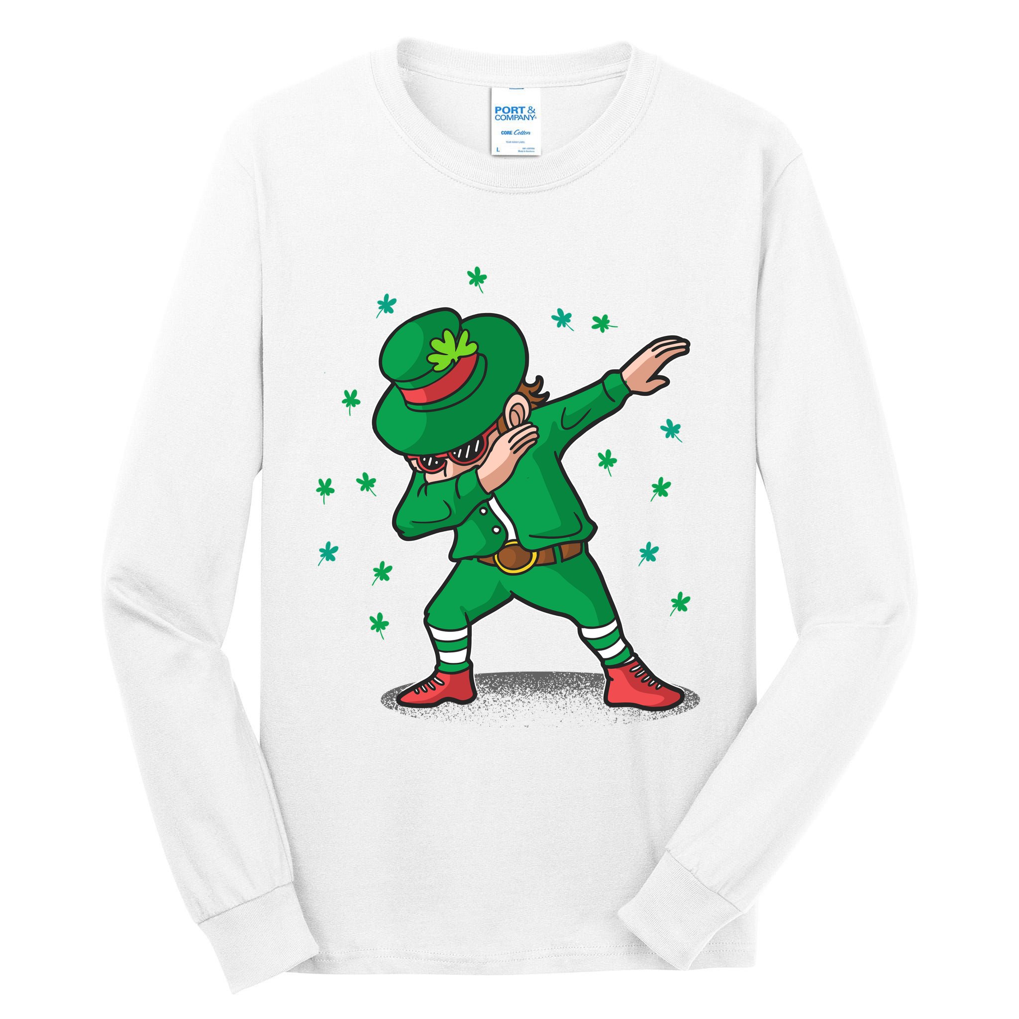 Dabbing Leprechaun St Patricks Day Party Tall Long Sleeve T-Shirt