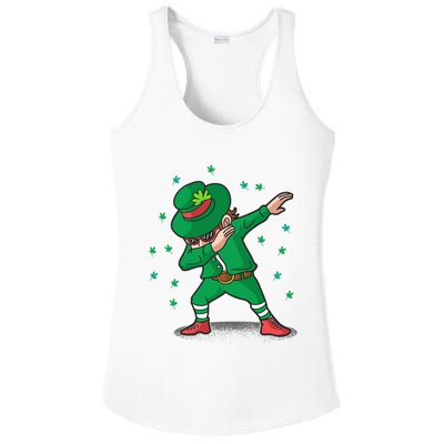 Dabbing Leprechaun St Patricks Day Party Ladies PosiCharge Competitor Racerback Tank