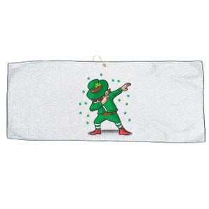 Dabbing Leprechaun St Patricks Day Party Large Microfiber Waffle Golf Towel