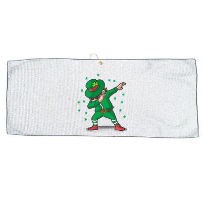 Dabbing Leprechaun St Patricks Day Party Large Microfiber Waffle Golf Towel