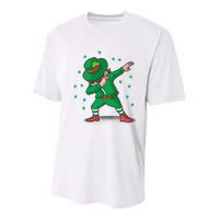 Dabbing Leprechaun St Patricks Day Party Youth Performance Sprint T-Shirt