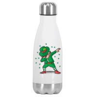 Dabbing Leprechaun St Patricks Day Party Stainless Steel Insulated Water Bottle