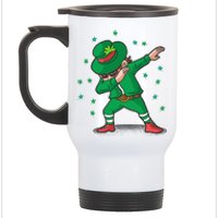 Dabbing Leprechaun St Patricks Day Party Stainless Steel Travel Mug