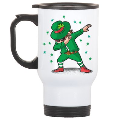 Dabbing Leprechaun St Patricks Day Party Stainless Steel Travel Mug