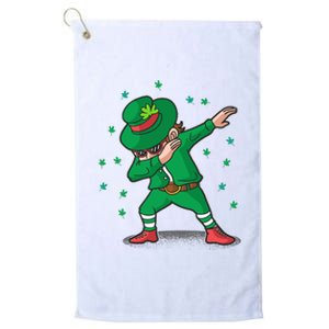 Dabbing Leprechaun St Patricks Day Party Platinum Collection Golf Towel