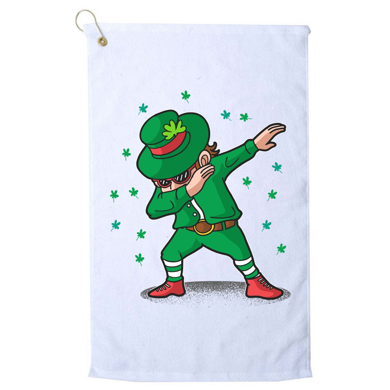Dabbing Leprechaun St Patricks Day Party Golf Towel