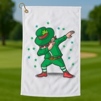 Dabbing Leprechaun St Patricks Day Party Golf Towel