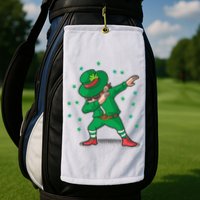 Dabbing Leprechaun St Patricks Day Party Golf Towel