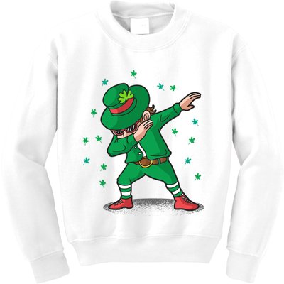 Dabbing Leprechaun St Patricks Day Party Kids Sweatshirt