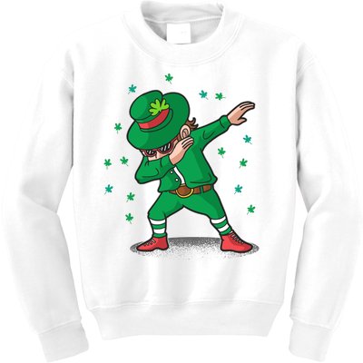 Dabbing Leprechaun St Patricks Day Party Kids Sweatshirt