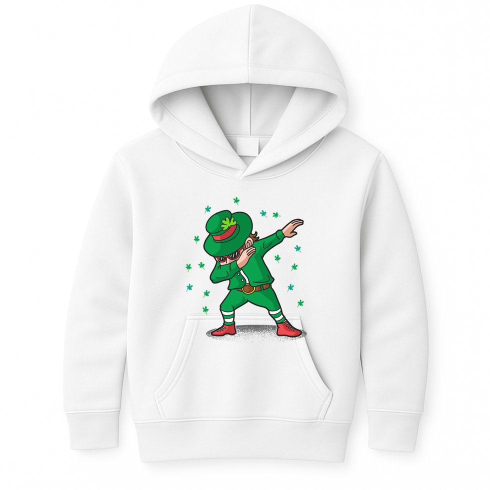 Dabbing Leprechaun St Patricks Day Party Kids Hoodie