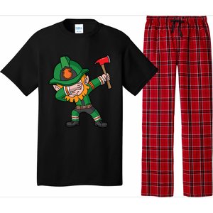 Dabbing Leprechaun St Patricks Day Fire Irish Gift Pajama Set