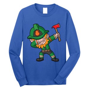 Dabbing Leprechaun St Patricks Day Fire Irish Gift Long Sleeve Shirt