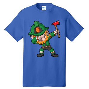 Dabbing Leprechaun St Patricks Day Fire Irish Gift Tall T-Shirt