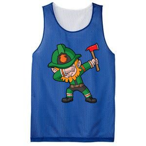 Dabbing Leprechaun St Patricks Day Fire Irish Gift Mesh Reversible Basketball Jersey Tank