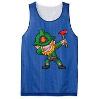 Dabbing Leprechaun St Patricks Day Fire Irish Gift Mesh Reversible Basketball Jersey Tank