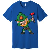 Dabbing Leprechaun St Patricks Day Fire Irish Gift Premium T-Shirt