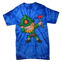 Dabbing Leprechaun St Patricks Day Fire Irish Gift Tie-Dye T-Shirt