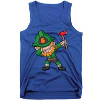 Dabbing Leprechaun St Patricks Day Fire Irish Gift Tank Top