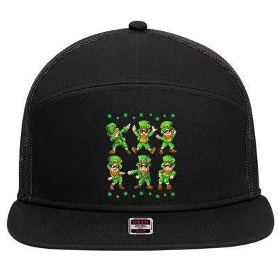 Dancing Leprechauns St Patrick's Day 7 Panel Mesh Trucker Snapback Hat