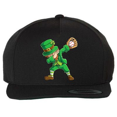 Dabbing Leprechaun St Patricks Day Baseball Catcher Wool Snapback Cap