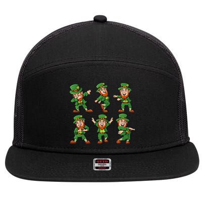 Dancing Leprechauns St Patrick's Day Funny Gift 7 Panel Mesh Trucker Snapback Hat